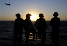 USS Blue Ridge at work